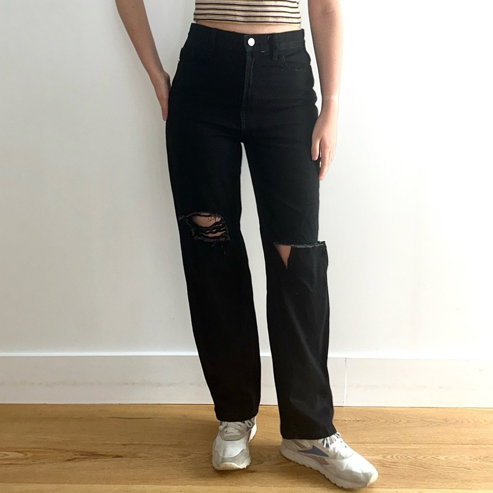 NWT OAK + FORT HIGH RISE STRAIGHT LEG JEANS - 27